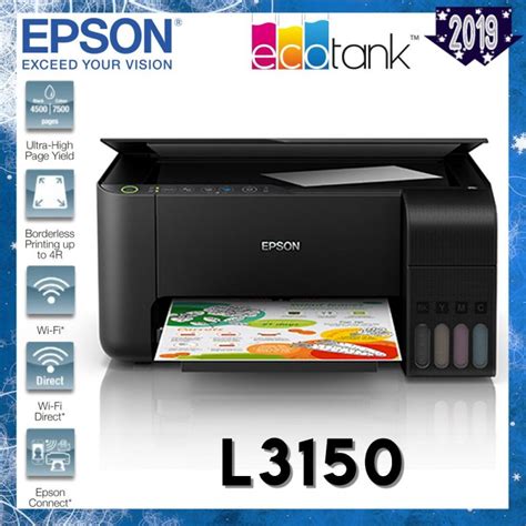 The product comes with print, scan and copy functions print speeds of up to 33 ppm EPSON L3150 P/S/C/WIFI - ACD TECH