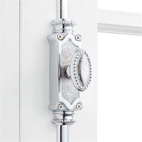 The Beaded Brass Window Cremone Bolt Is An Elegant Choice For A Space