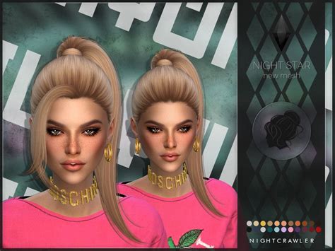 The Sims Resource Night Star 2in1 By Nightcrawler Sims Sims 4 Hairs
