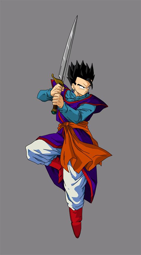 I'm assuming you mean future gohan in the android saga and present gohan in the android/cell saga. Gohan With Z Sword - Base by Rexobias on DeviantArt