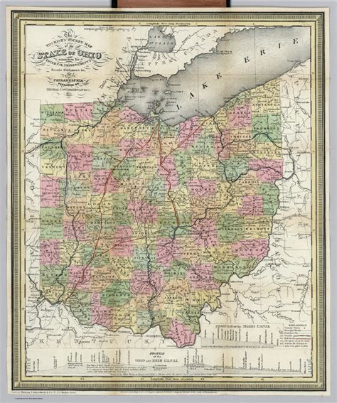 The Tourists Pocket Map Of The State Of Ohio Exhibiting Its Internal