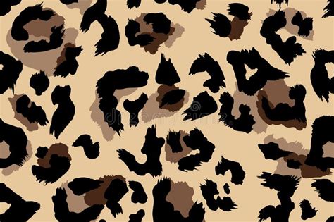Seamless Leopard Fur Pattern Stock Illustration Illustration Of