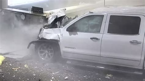 Watch This Gmc Pickup Crash Through A Wall Into A Florida Airport