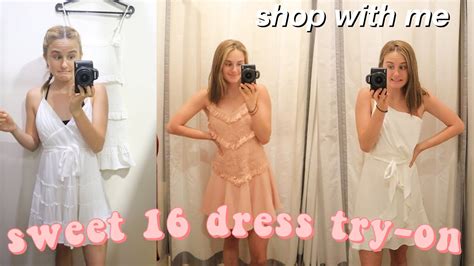 Sweet 16 Dress Try On Haul Come Birthday Shopping With Me Youtube
