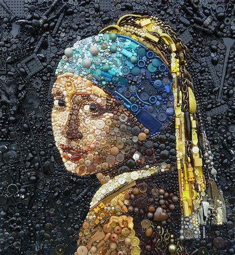 Artist Re Creates Iconic Portraits With Thousands Of Found Objects