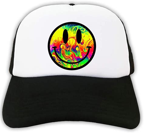 Luckyprint Psychedelic Ink Styled Smiling Trippy Graphic Trucker Cap