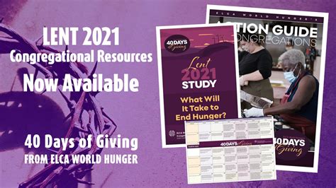 2021 Lent Resources From Elca World Hunger — Lutheran Advocacy Ministry Arizona