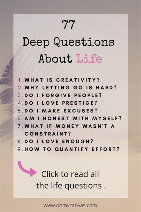 77 Deep Questions About Life And My Answers On My Canvas Life