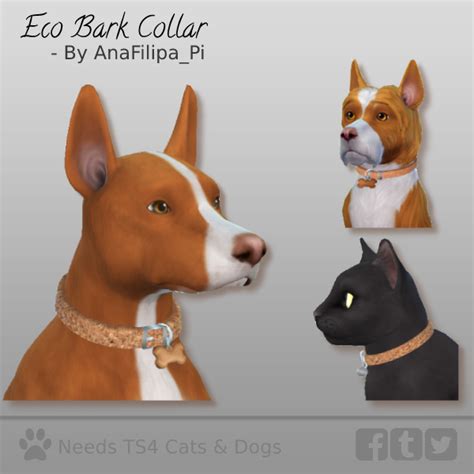 Eco Bark Collar For Cats And Dogs Screenshots The Sims 4 Pets