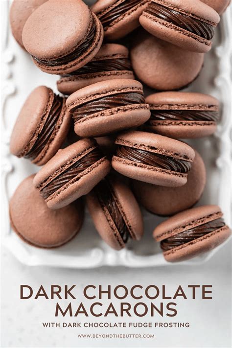 Dark Chocolate Macarons Swiss Method Beyond The Butter