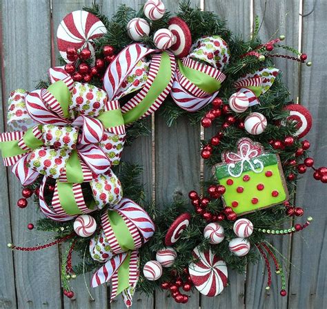 Christmas Wreath Holiday Wreath Fun Christmas By Hornshandmade