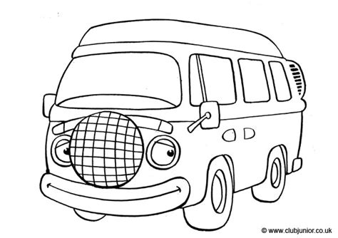 Vw Bus Coloring Page Coloring Home