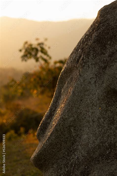 Statue Of An Ancestral Megalith From Unknown Prehistoric Megalithic Cultures Is Located In The