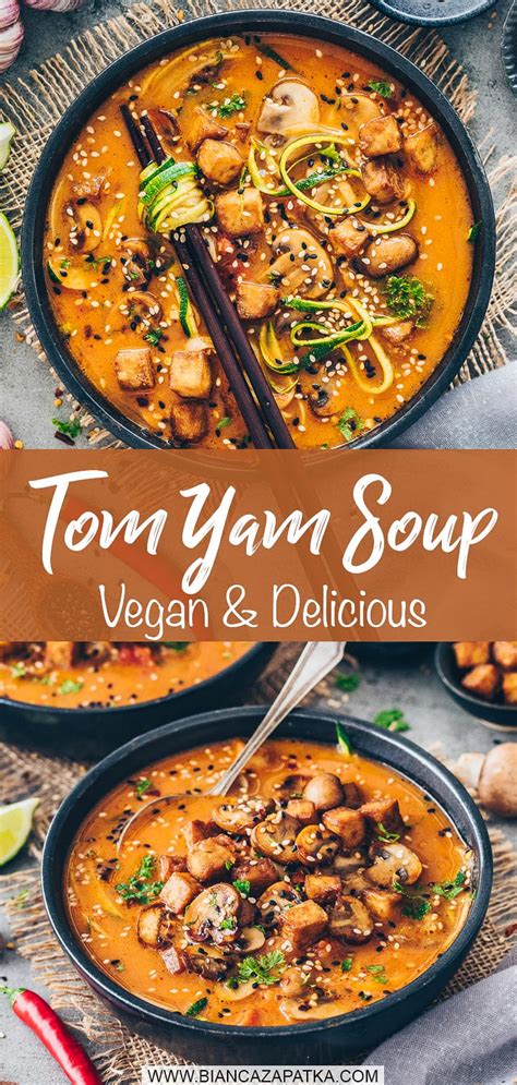 Vegan Tom Yum Soup Thai Low Carb Noodle Soup Bianca Zapatka Recipes