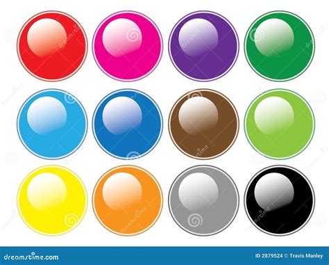 Round Glossy Buttons Stock Images Image 2879524