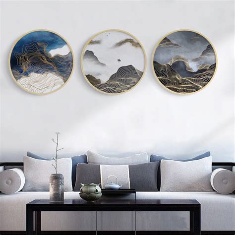 Buy Modern Round Oriental Wall Art With Frame At 30 Off Staunton And