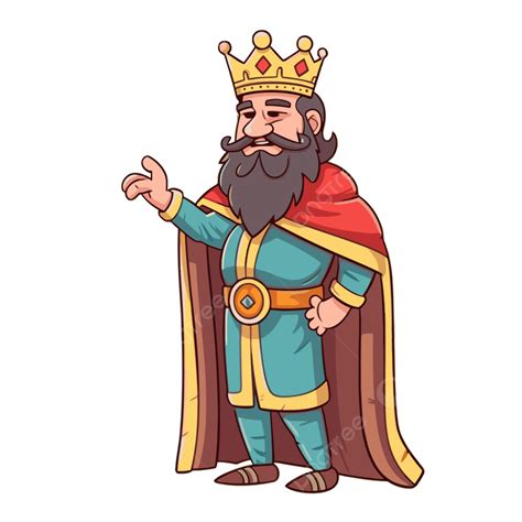 King Clipart Cartoon King With A Beard And Crown Vector Crown Clipart