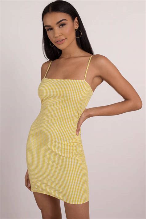 Short Yellow Tight Dress Fashion Dresses