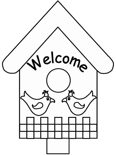 1920x1371 top 80 house coloring pages. B Birdhouse Spring Coloring Pages | Coloring Page Book