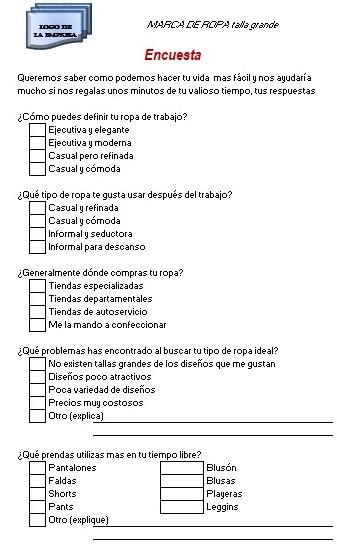 Encuesta De Mercado Ejemplos Formatos Word Excel