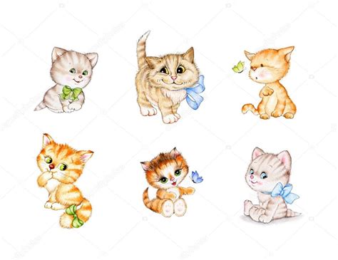 Cute Kittens Cartoon — Stock Photo © Tchumak 77427326