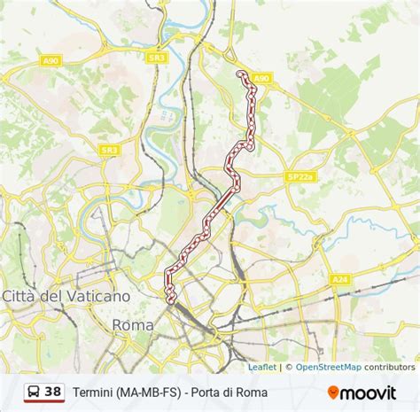 Linea 38 Orari Fermate E Mappe Porta Di Roma