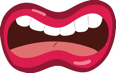 Angry Lips Comic Mouth Expression Red Lips 9727408 Vector Art At Vecteezy