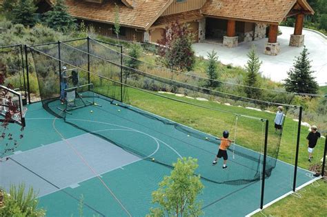From sports nets for a stadium, ballpark, barrier netting, or arena netting to a backyard batting cages, or golf net, the staff at custom netting is standing by ready to. sports court batting cage | Backyard sports, Outdoor ...