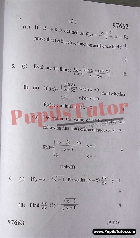 Mdu B C A St Semester Mathematics Question Paper Paper Code