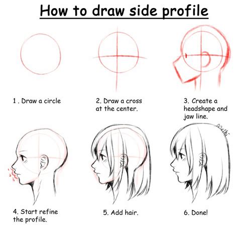 Manga Side Profile Profile Drawing Drawing Tips Drawing Tutorial Face