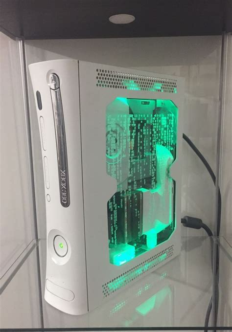 Custom Matrix Code Xbox 360 Console With Cooling And Led Case Mods