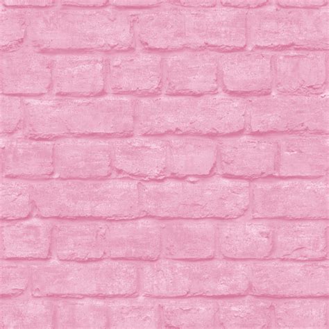 Rasch Urban Pink Brick Effect Embossed Texture Modern Wallpaper 226805