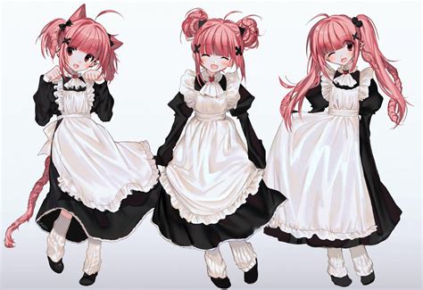 Wallpaper Gadis Anime Karakter Asli Pembantu Pakaian Pelayan