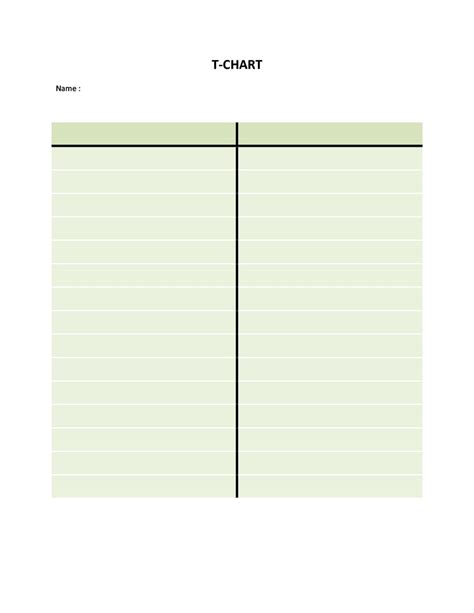30 Printable T Chart Templates And Examples Templatearchive