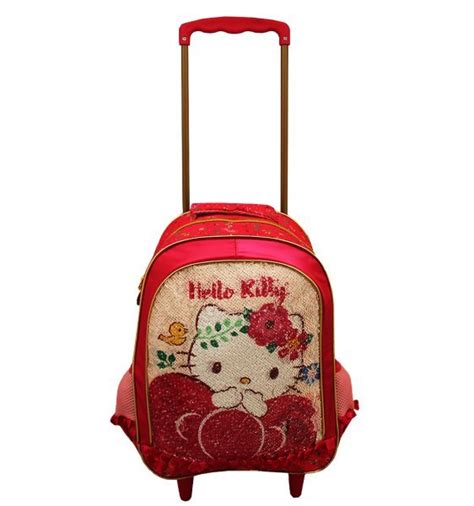 Mochila Rodinhas Paetê Hello Kitty Magic Touch 8790 Xeryus Madeiramadeira