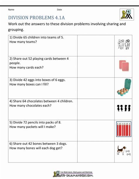 division worksheets  grade division problems   division