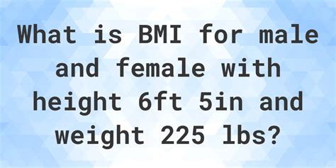 What Is 65 And 225 Lbs Bmi Calculatio