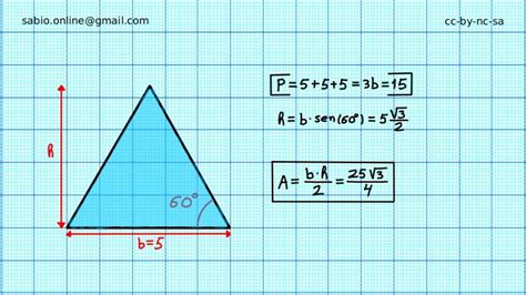 Área y perímetro de polígonos II - Triángulo equilátero - YouTube