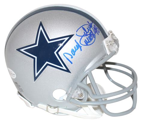 Daryl Moose Johnston Autographed Dallas Cowboys Mini Helmet Bas 31326