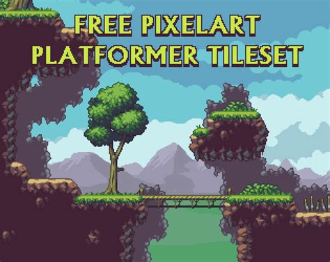 Credit would be nice but not required if tiles make it into production. Free Pixelart Platformer Tileset by aamatniekss