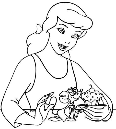 Cinderella Mice And Birds Coloring Pages 34 | Wecoloringpage.com