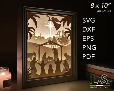 Light Shadow Box SVG - Free SVG Cut Files