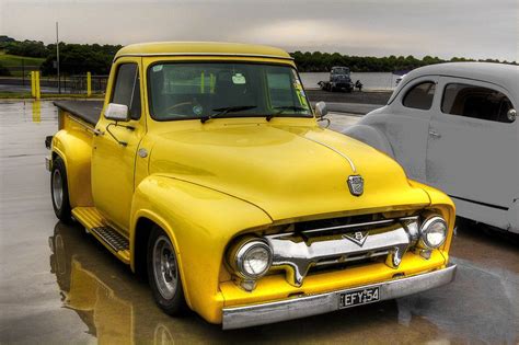 A Cool 54 Ford Pickup At The Kustom Nationals 1954 Ford Truck Old
