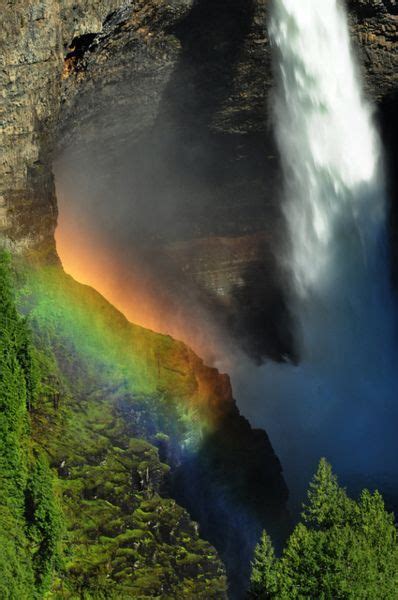 Rainbow Mountain Beautiful Nature Waterfall Landscape