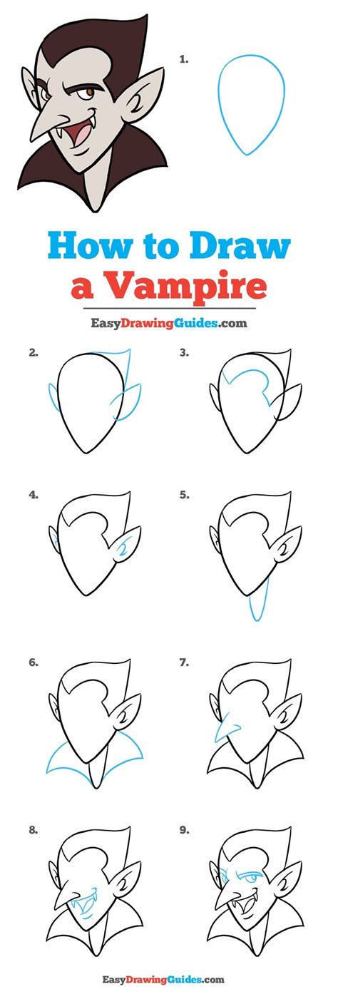 How To Draw A Vampire Really Easy Drawing Tutorial