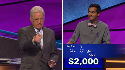 Jeopardy Contestants Final Answer Chokes Up Alex Trebek In Sweet