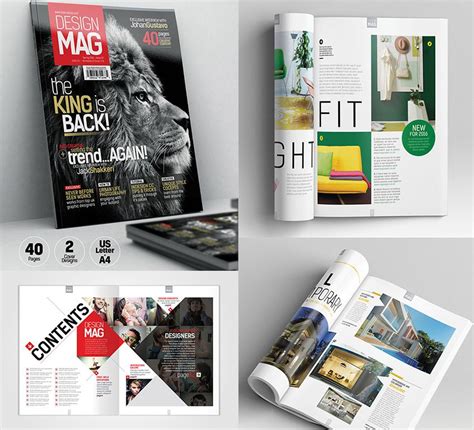 Magazine Template Indesign 40 Page Layout V7 Indesign Templates