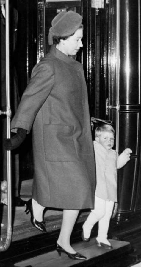 Queen Elizabeth Ii With Her Son Prince Edward On Arrival At Liverpool