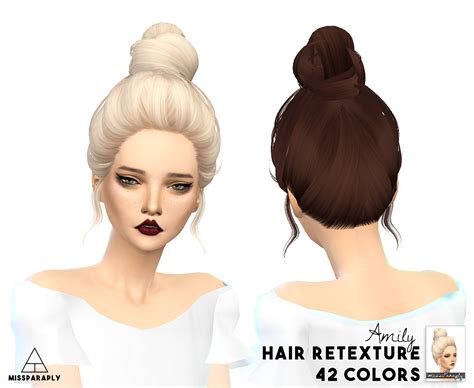 Sims 4 Hairs ~ Miss Paraply Skysims Hairs Retextured