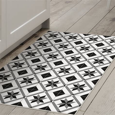 George Oliver Mosaic Tile Pattern Decorative Vinyl Floor Mat 45 X 6